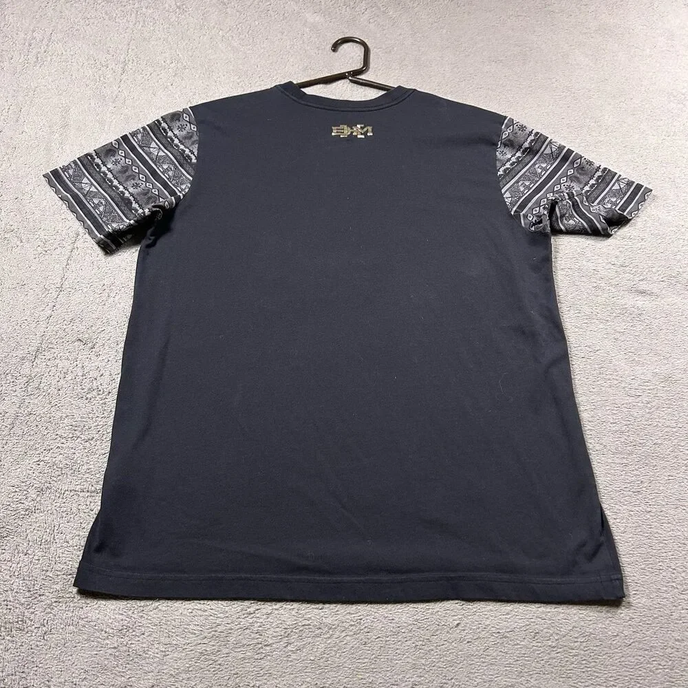 Nike KD 35 Graphic T-Shirt Mens L Black BHM Black History Month Tribal Dri-Fit